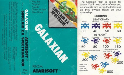 Galaxian box art for ZX Spectrum